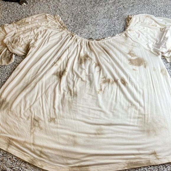 SEVEN 7 XL Tie Dye Tier-Sleeve Off-Shoulder TOP - Picture 5 of 10